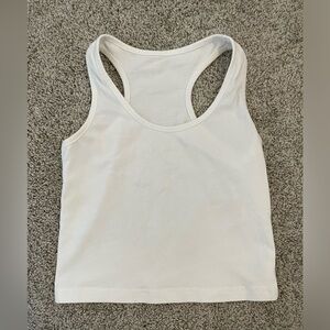 White Racerback Tank